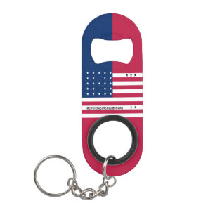 Patriotische Bikini-Atoll-Flagge Mini Flaschenöffner