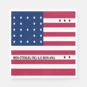 Patriotische Bikini-Atoll-Flagge Serviette