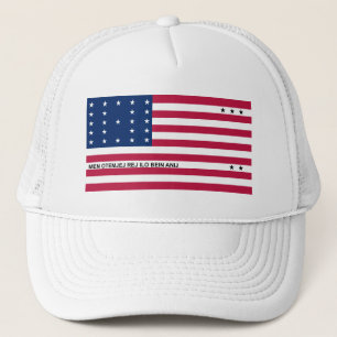 Patriotische Bikini-Atoll-Flagge Truckerkappe
