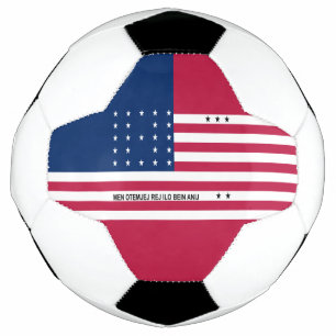Patriotische Bikini-Atollflagge Fußball
