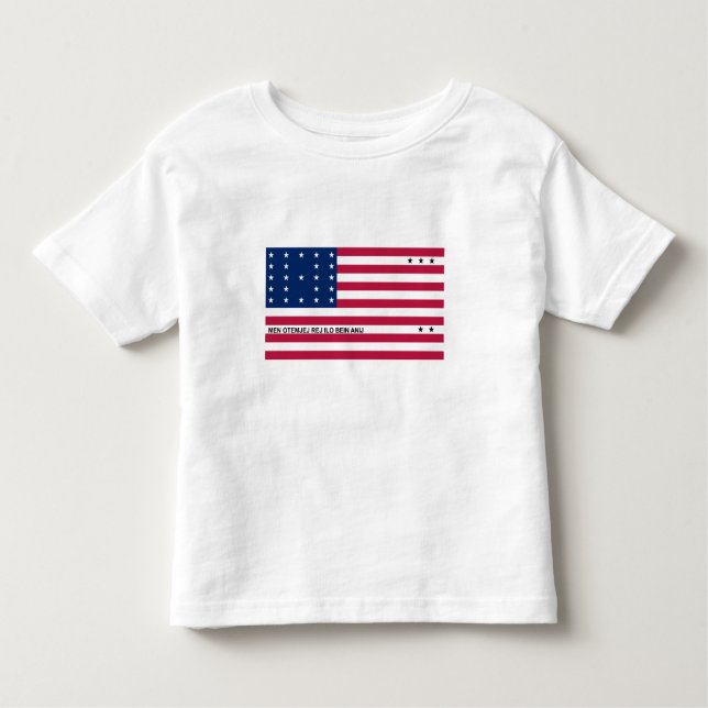 Patriotische Bikini-Atollflagge Kleinkind T-shirt (Vorderseite)