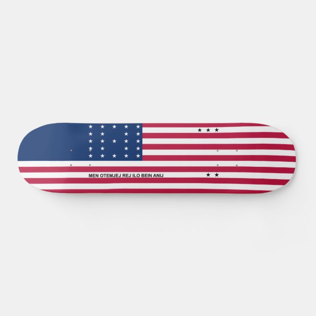 Patriotische Bikini-Atollflagge Skateboard (Horizontal)