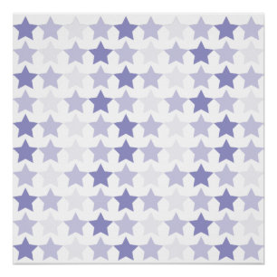 Patriotische blaue Ombre-Sterne Poster