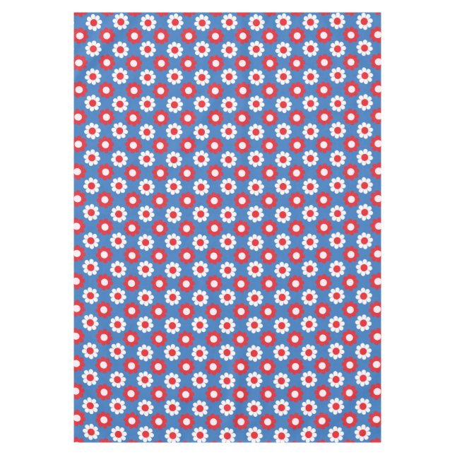 Patriotische Blume Power Tischdecke (Vorderseite)