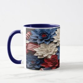 Patriotische Blume Tasse
