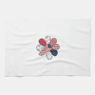Patriotische Blume Vintage Vektor-Shirt Design_1 Geschirrtuch