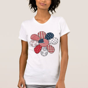 Patriotische Blume Vintage Vektor-Shirt Design_1 T-Shirt