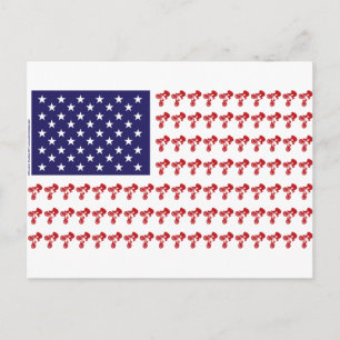 Patriotische BMX Biker American Flag Postkarte