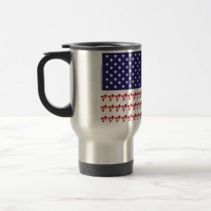 Patriotische BMX Biker American Flag Reisebecher
