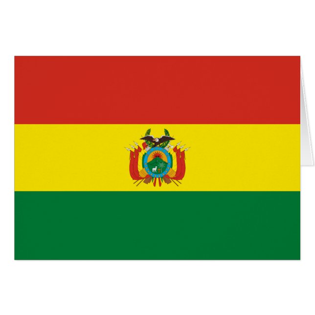 Patriotische Bolivienflagge (Vorderseite (Horizontal))