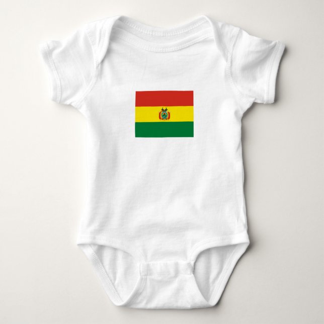 Patriotische Bolivienflagge Baby Strampler (Vorderseite)