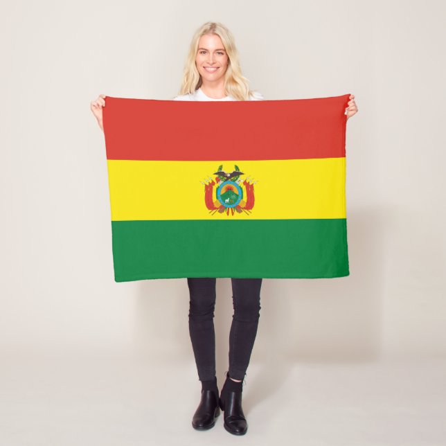 Patriotische Bolivienflagge Fleecedecke (Beispiel)