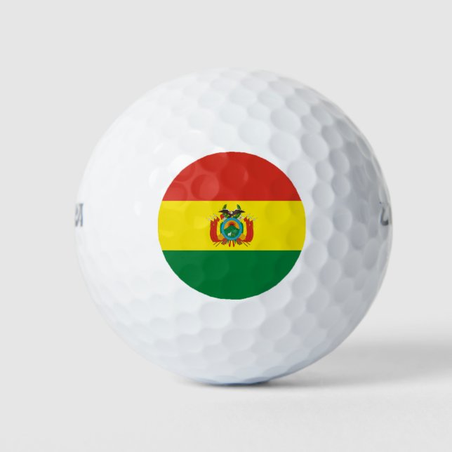 Patriotische Bolivienflagge Golfball (Vorderseite)
