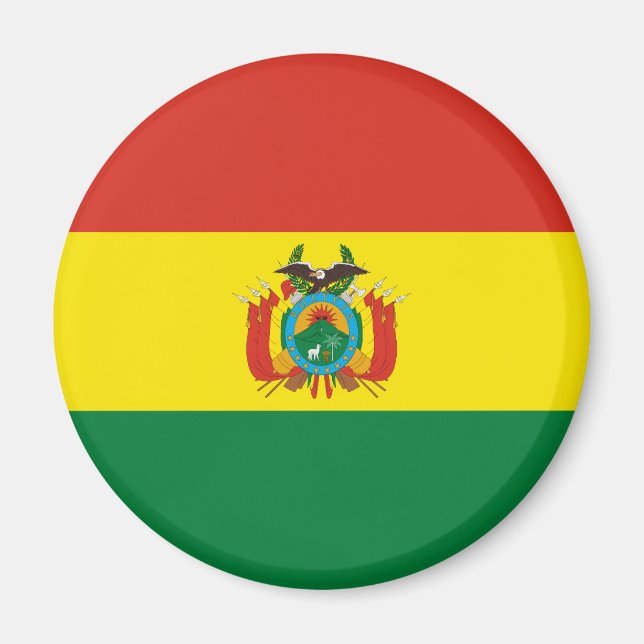 Patriotische Bolivienflagge Magnet (Vorne)