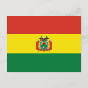 Patriotische Bolivienflagge Postkarte