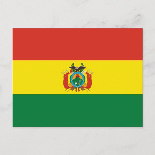 Patriotische Bolivienflagge Postkarte (Vorderseite)