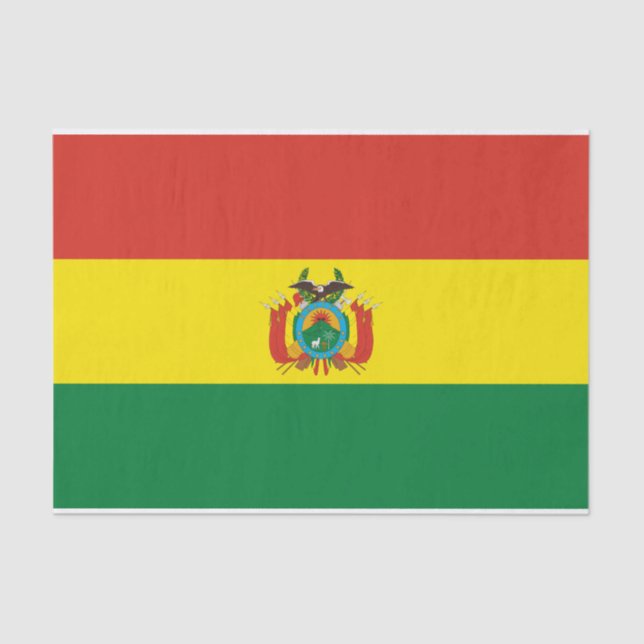 Patriotische Bolivienflagge Seidenpapier (Vorderseite)