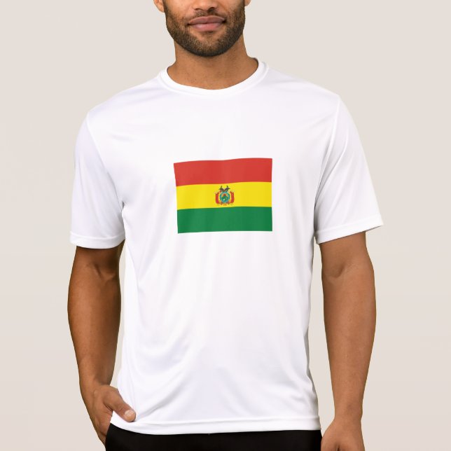 Patriotische Bolivienflagge T-Shirt (Vorderseite)