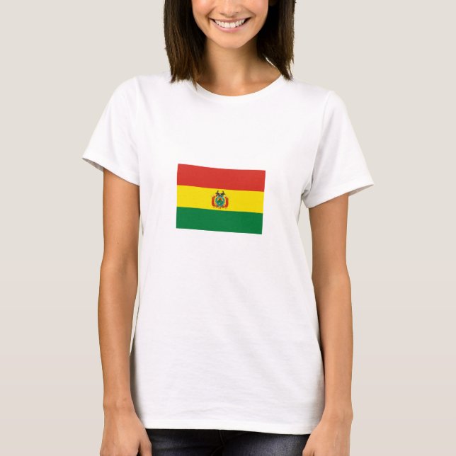 Patriotische Bolivienflagge T-Shirt (Vorderseite)