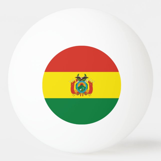 Patriotische Bolivienflagge Tischtennisball (Rückseite)