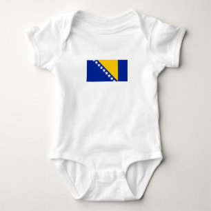Patriotische bosnisch-herzegowinische Flagge Baby Strampler