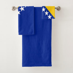 Patriotische bosnisch-herzegowinische Flagge Badhandtuch Set