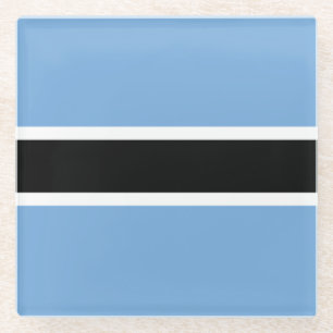 Patriotische Botswana-Flagge Glas-Unterlage Glasuntersetzer
