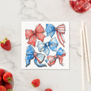 Patriotische Bows Serviette