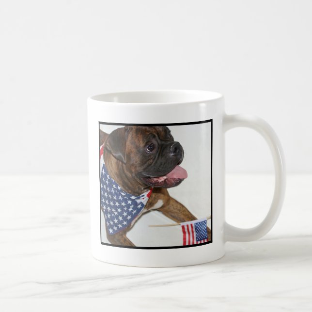 Patriotische BoxerhundeTasse Kaffeetasse (Rechts)