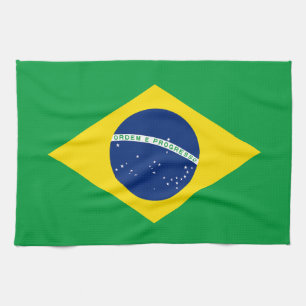 Patriotische Brasilien-Flagge Geschirrtuch