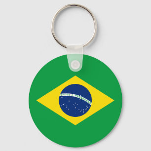 Patriotische Brasilien-Flagge Schlüsselanhänger