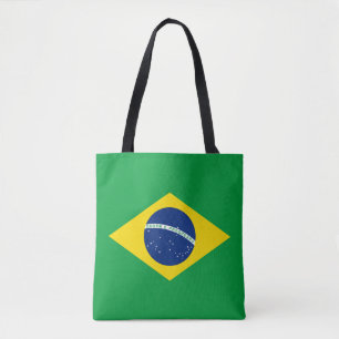 Patriotische Brasilien-Flagge-Tragetasche