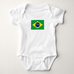 Patriotische Brasilienflagge Baby Strampler