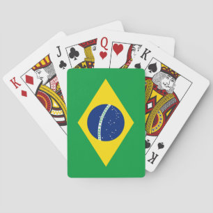 Patriotische Brasilienflagge Spielkarten