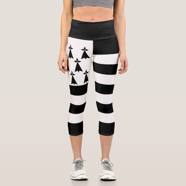 Patriotische Bretagne Capri Leggings (Vorderseite)