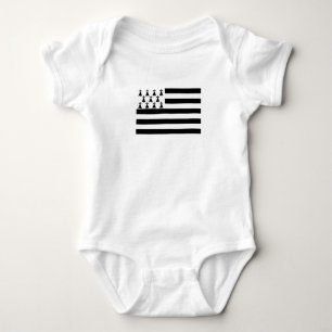 Patriotische Bretagne-Flagge Baby Strampler