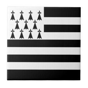 Patriotische Bretagne-Flagge Fliese