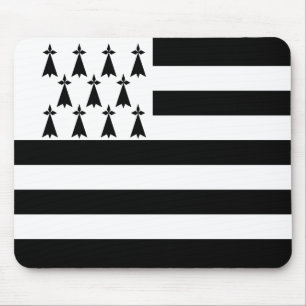 Patriotische Bretagne-Flagge Mousepad