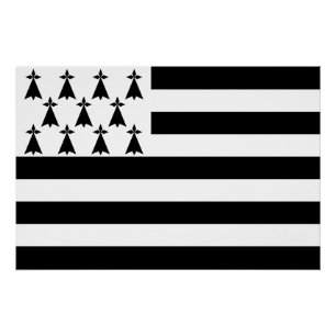 Patriotische Bretagne-Flagge Poster