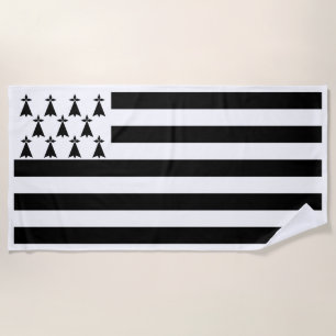 Patriotische bretonische Flagge Strandtuch
