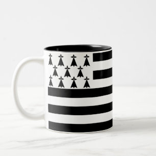 Patriotische bretonische Flagge Zweifarbige Tasse