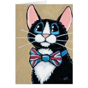 Patriotische BRITISCHE Tuxedo-Katzen-tragende
