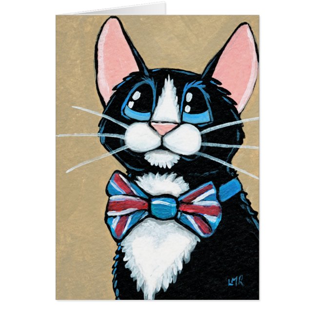 Patriotische BRITISCHE Tuxedo-Katzen-tragende (Vorne)