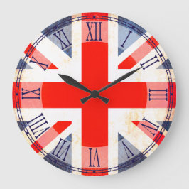 Patriotische britische Wanduhr der römischen