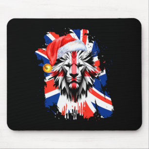 Patriotische britische Weihnachten Uk englische Fl Mousepad