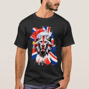 Patriotische britische Weihnachten Uk englische Fl T-Shirt