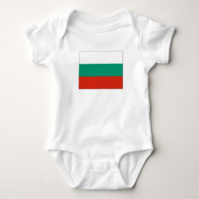 Patriotische Bulgarische Flagge Baby Strampler (Vorderseite)