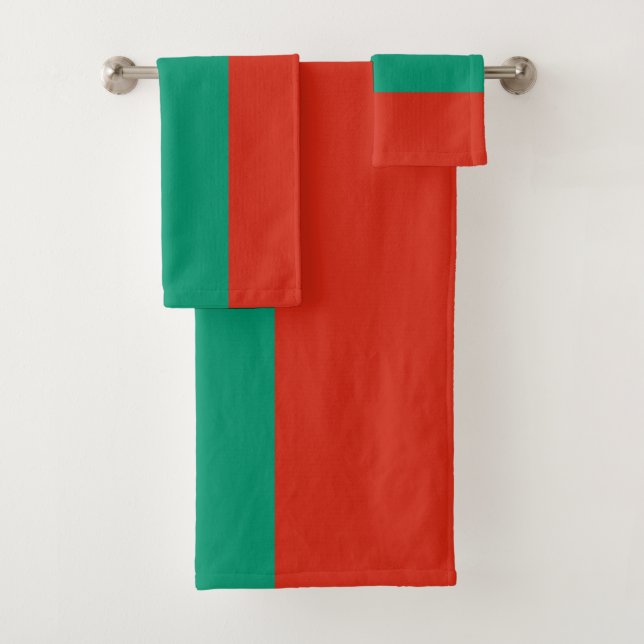 Patriotische Bulgarische Flagge Badhandtuch Set (Insitu)