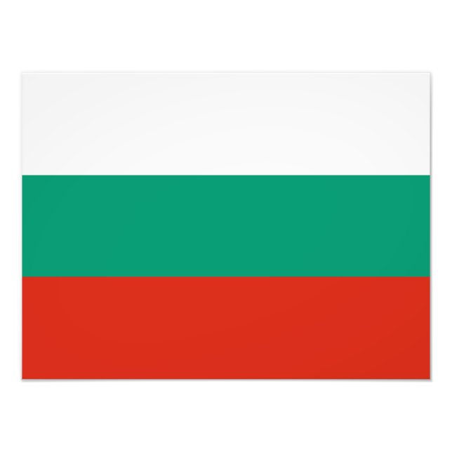 Patriotische Bulgarische Flagge Fotodruck (Vorne)