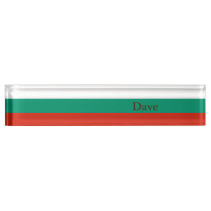Patriotische bulgarische Flagge Namensplakette